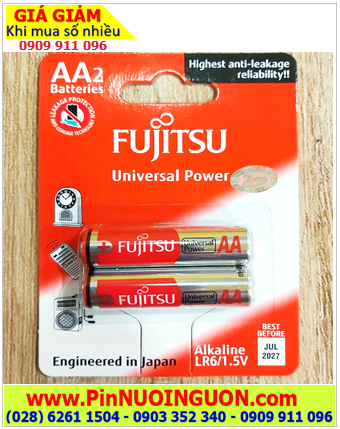 Pin tiểu AA 1.5v Alkaline Fujitsu LR6-FU-W; Pin AA 1.5v Alkaline Fujitsu LR6-FU-W chính hãng _Xuất xứ Indonesia| Vỉ 2viên